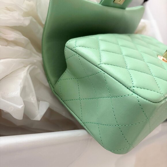 NEW Chanel top handle mini rectangular flap - 23P - Picture 4 of 10